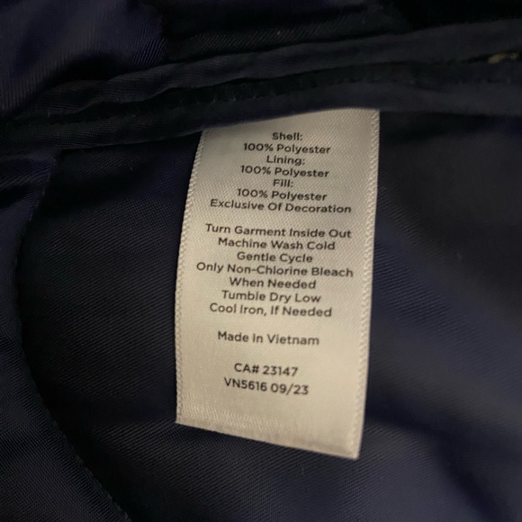 TALBOTS Quilted Collarless Jacket - Ditsy Foulard - Picture 11 of 12